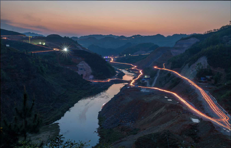 2018年3月29日黃家灣水利樞紐工程夜景，攝影 楊良強(qiáng) (1)_好圖看看.jpg